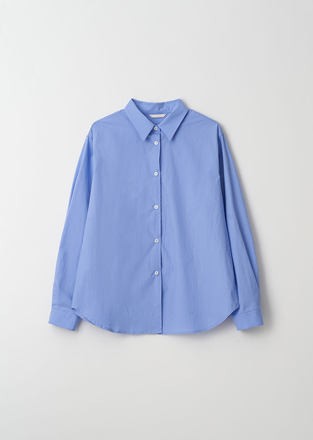 [15%] bio poplin shirt-blue