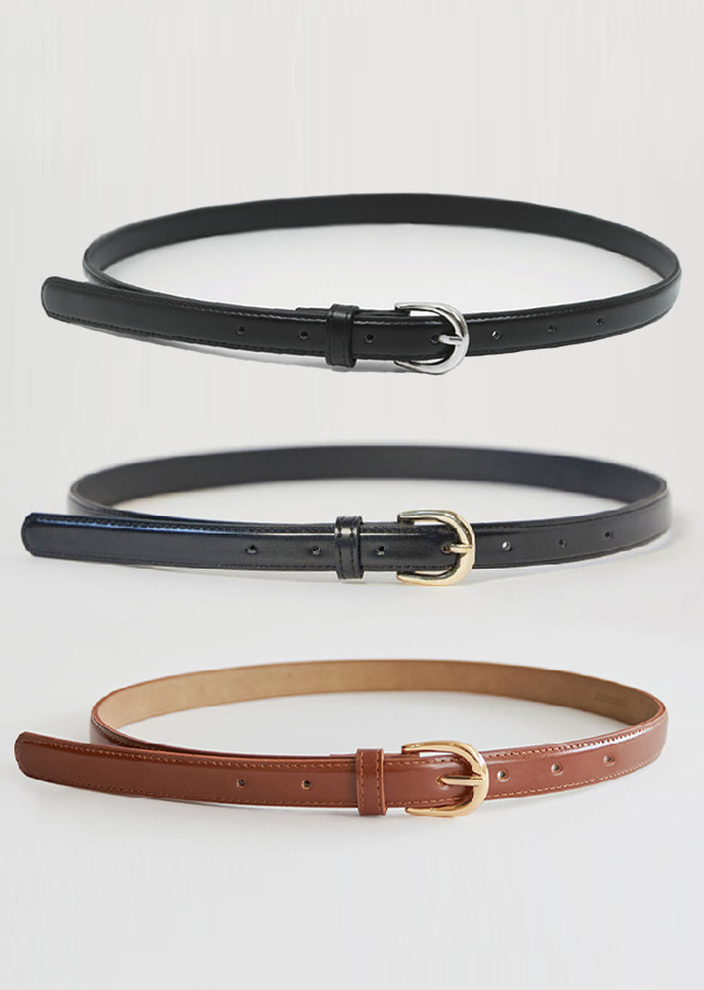 [선물옵션]  20mm eco leather belt-3color