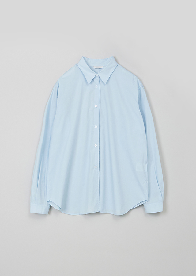 [15%] bio poplin shirt-sky blue