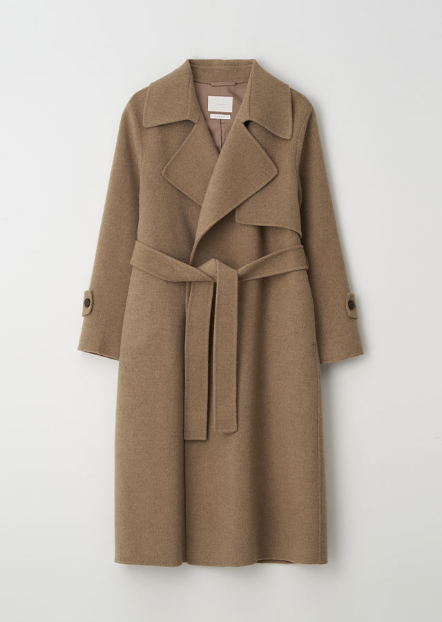 handmade belted trench coat-camel