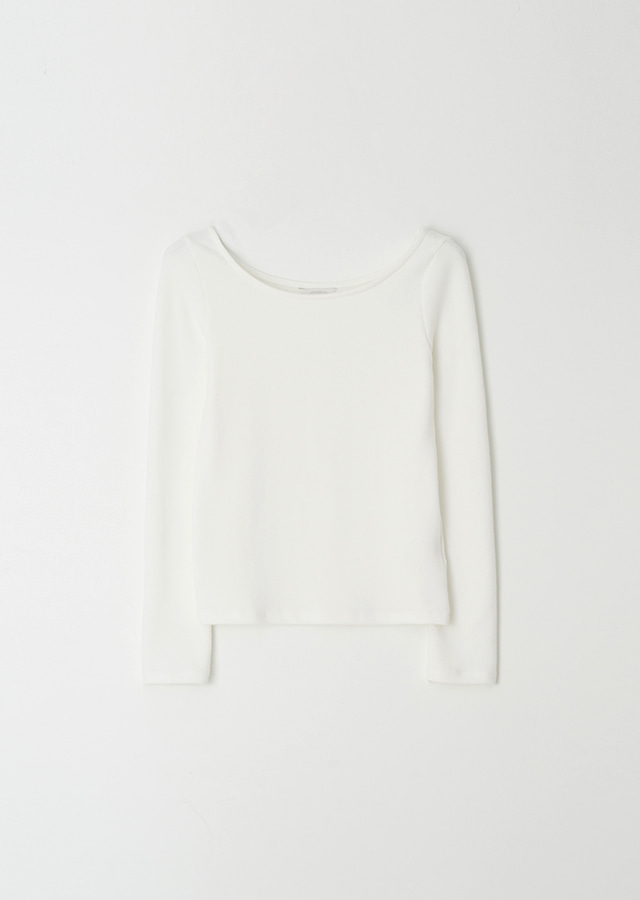 [20%] essential boat neck top-ivory