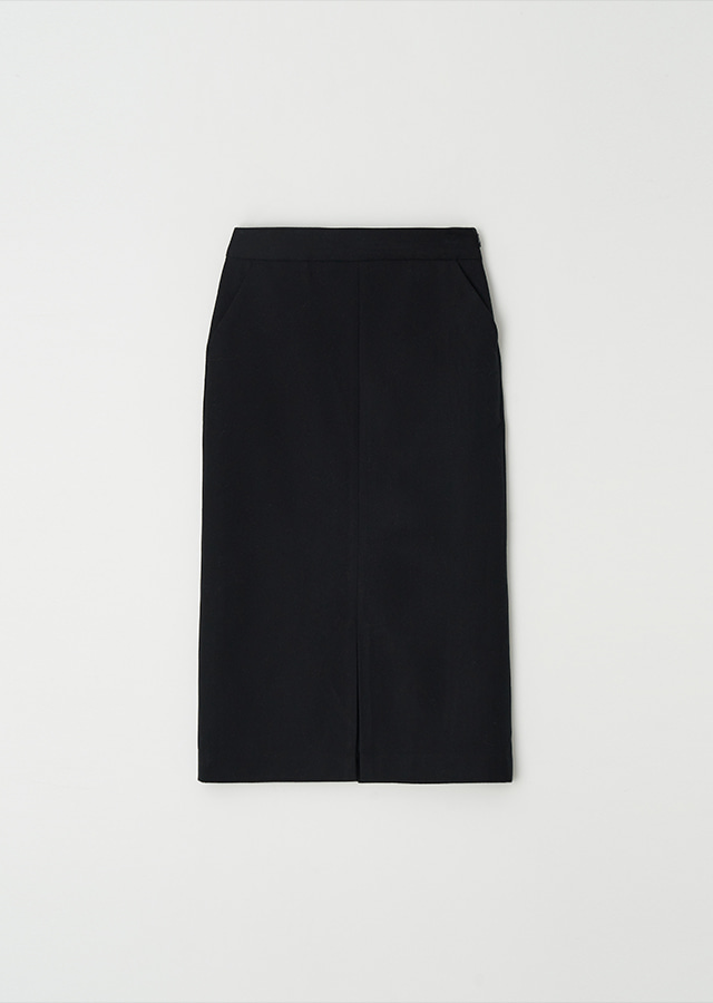 slits skirt-black