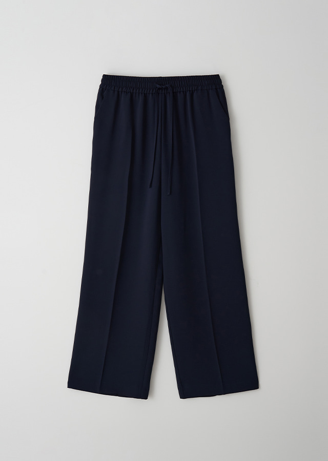 relax banded pants-navy