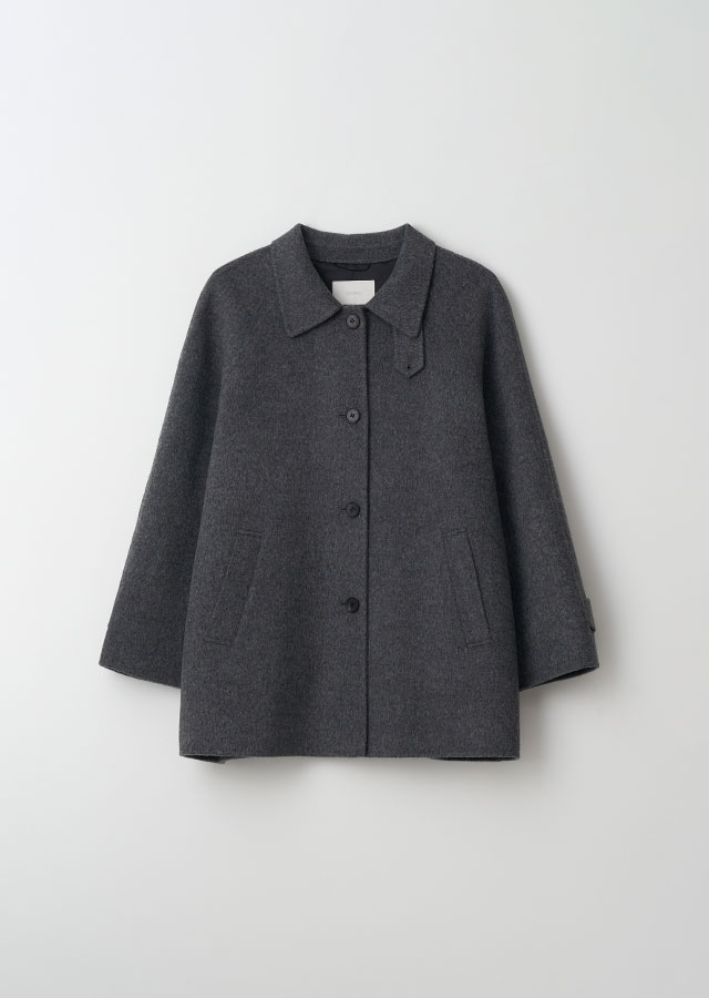 [15%] handmade wool half coat-charcoal